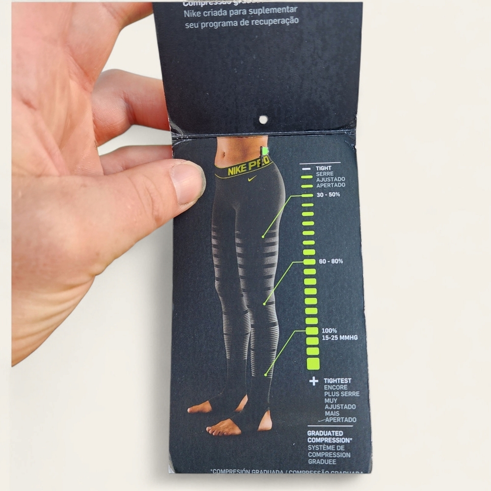 SOLD Nike Pro HyperRecovery Tights | XL | NWT Compression Fit with Lime Green - Picture 3 of 7
